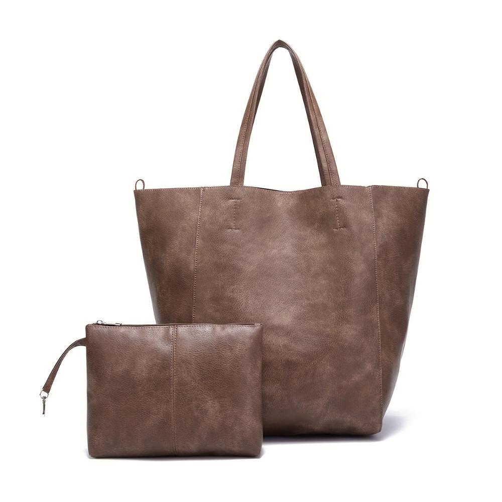 Therese - Retro Radiance Leather Tote Bag