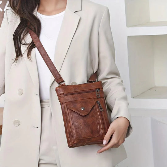 Martha - Classic Vintage Leather Crossbody Bag