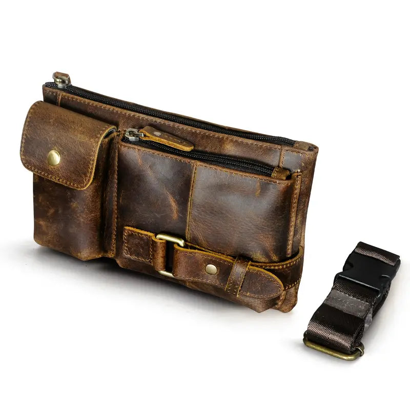 Janet - Vintage Chic Leather Waist Bag