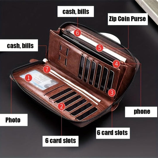 Hazel - Retro Elegance Leather Clutch