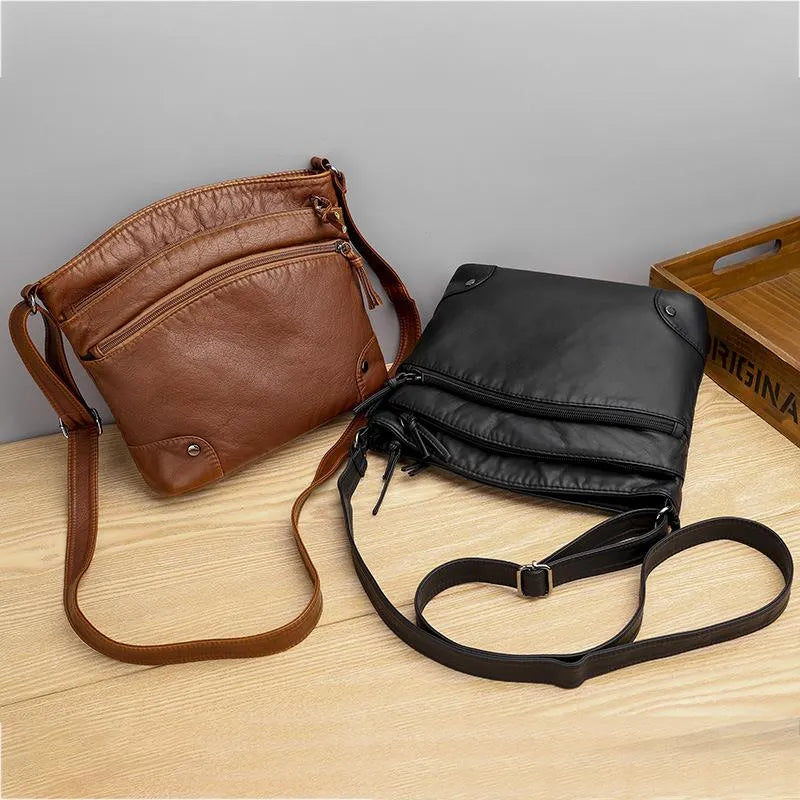 Diane - Vintage Charm Leather Crossbody Bag