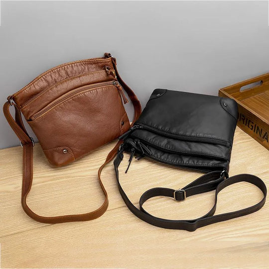 Diane - Vintage Charm Leather Crossbody Bag