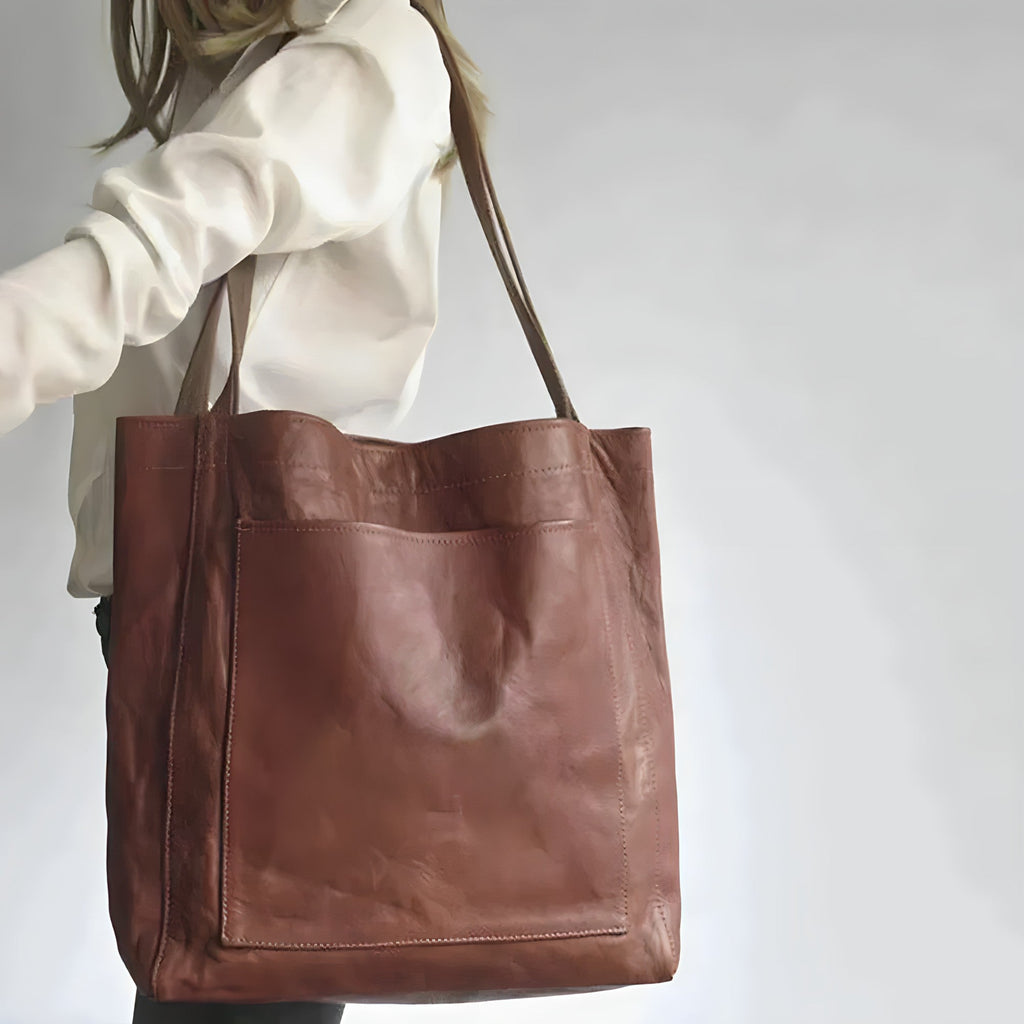 Carol - Modern Chic Leather Tote Bag