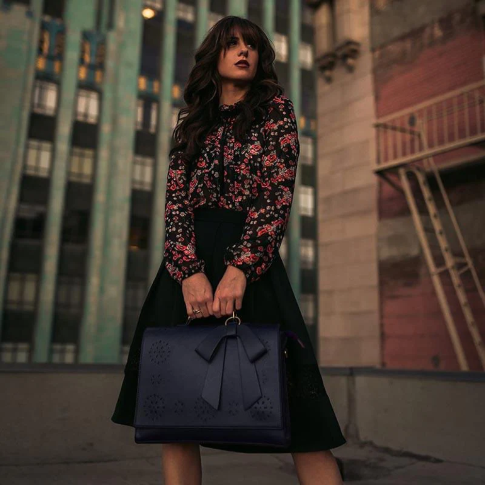 Esther - Elegant Modernist Leather Satchel