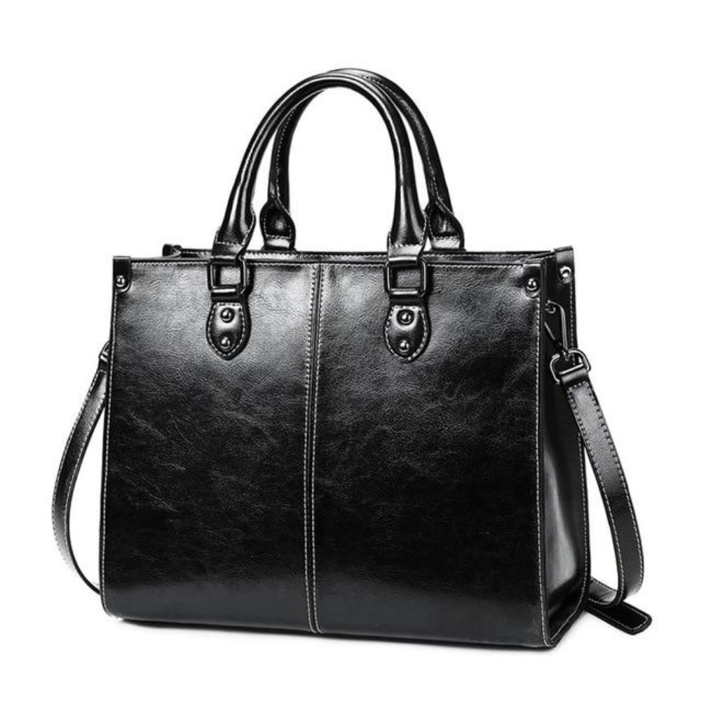 Victoria - Classic Timeless Leather Tote Bag