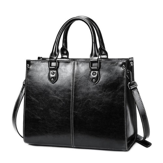 Victoria - Classic Timeless Leather Tote Bag