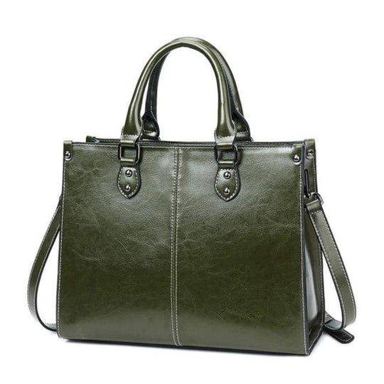 Victoria - Classic Timeless Leather Tote Bag