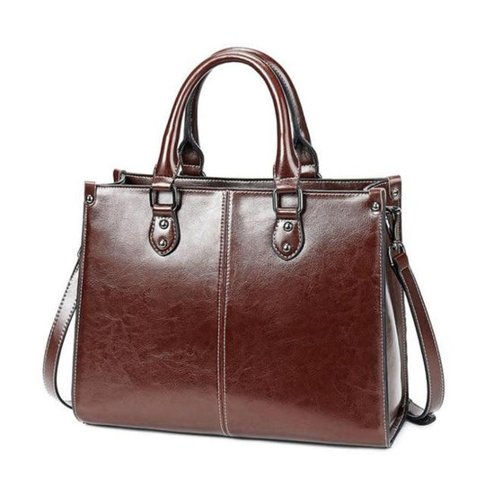 Victoria - Classic Timeless Leather Tote Bag
